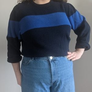 Blue striped sweater